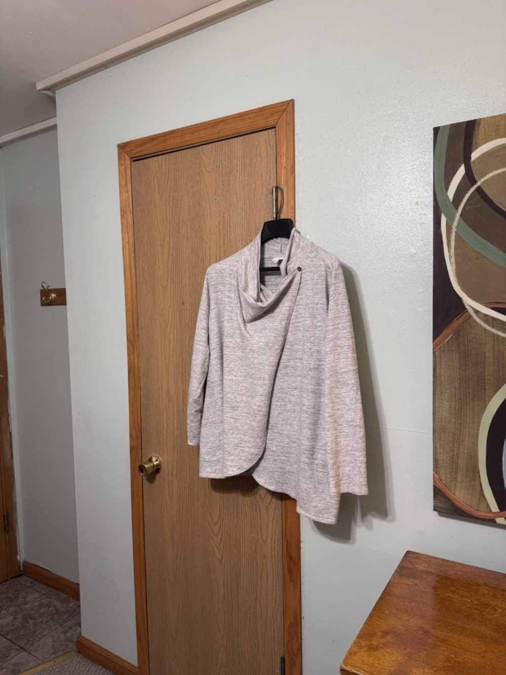 J. Jill "PureJill" Size 3X Heathered Gray Long Sleeve Asymmetric Shale Cardigan